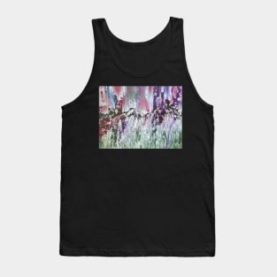 Abstract Mountains in Green Purple and White Tank Top